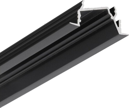 Topmet 1m aluprofil DIAGONAL14 F/TY Svart anodisert innfelt LED skinne Topmet 1m aluprofil DIAGONAL14 F/TY Svart anodisert innfelt LED skinne