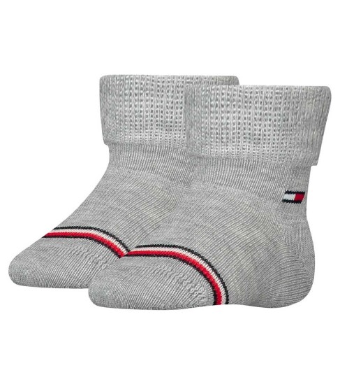 Tommy Hilfiger Sokker 2 pack Light Grey Tommy Hilfiger 23/26 Sokker Grå 23 26