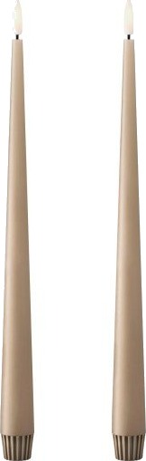 Ester & Erik LED kronelys 30 cm lysebrun 2 pk
