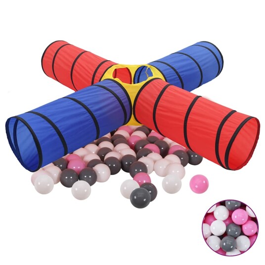 Vidaxl Leketunnel med 250 baller flerfarget Vidaxl Leketunnel med 250 baller flerfarget