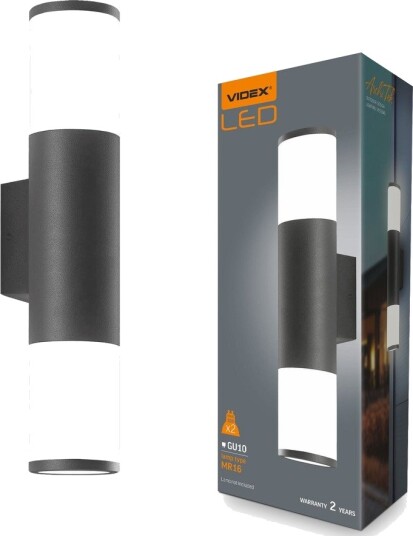 Videx GU10 vegglampe spenning: 230V forbruk: max 2x30 Videx GU10 vegglampe spenning: 230V forbruk: max 2x30