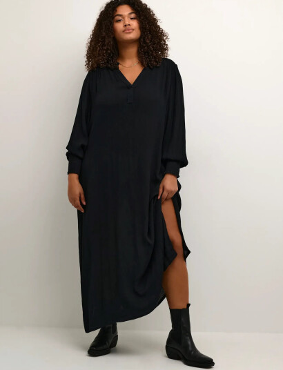 Kaffe Curve Kcmiriam Ami Dress - Black - 46