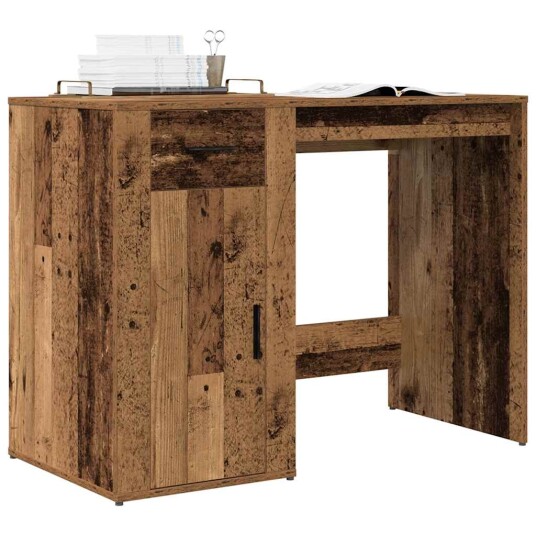 Skrivebord gammelt tre 100x49x75 cm konstruert tre