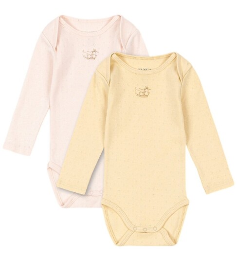 Fanga Fontana Bodyer I/e Bello 2 pack Banana Crepe/kreolsk Fanga Fontana 68 Langermet Body Gul Rosa 62