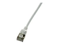 LogiLink SlimLine - Koblingskabel - RJ-45 (hann) til RJ-45 (hann) - 1 m - SSTP, PiMF - CAT 6a - med støvel, halogenfri, formstøpt, uten hindringer - grå, RAL 7035