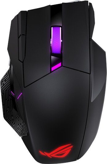 ASUS ROG Spatha X 65K Gamingmus Optisk 12 Knapper Svart 90MP04S0-BMUA00