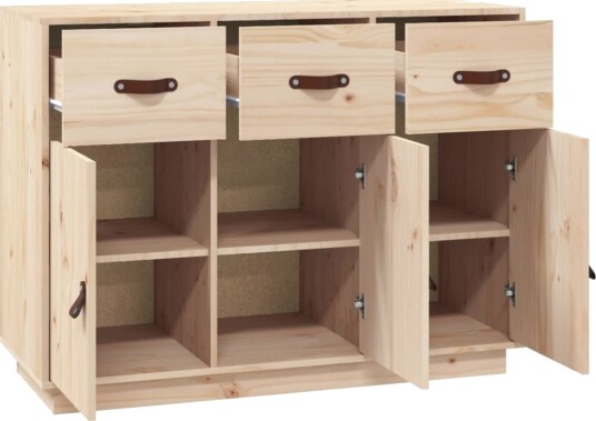 vidaXL Skjenk 100x40x75 cm heltre furu