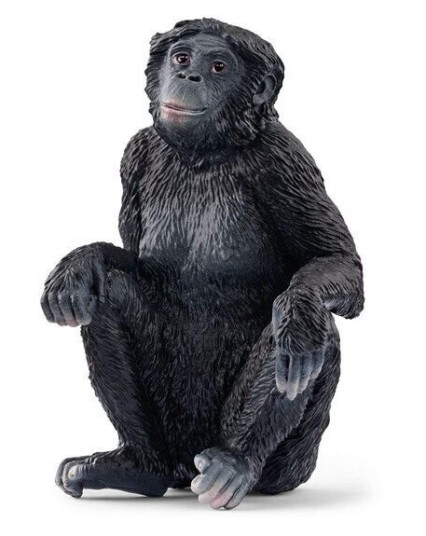 Schleich Bonobo Hunn Figur - Svart 6 cm