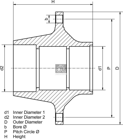 Hjulnav DT Spare Parts 10.10430