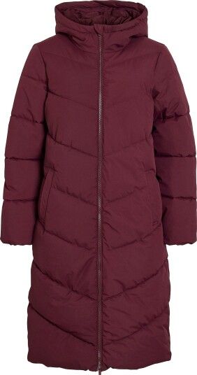 Vila Pufferjakke Vilavender L/S Long Puffer/Tb Rød