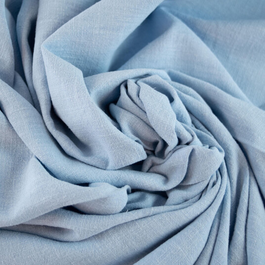Vasket Ramie Lin Lyseblå
