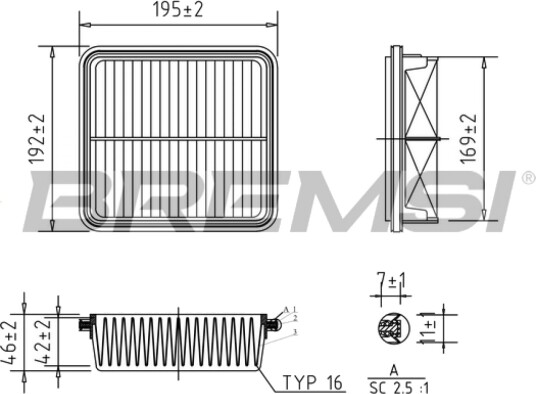 Luftfilter BREMSI FA1276