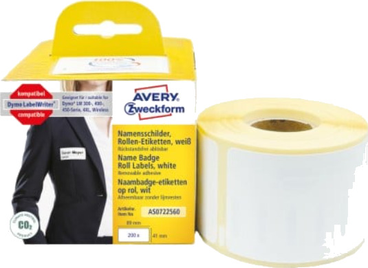 Avery Zweckform - badge labels - 200 label(s) - 41 x 89 mm