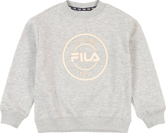 Fila Collegegenser Avslappet grafikk med børstet mønster Lig Fila 1½ 2 år (86 92) Collegegenser Grå