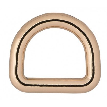 Infinity Hearts D Ring Messing Lys Gull 16x16mm 5 stk