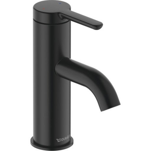 Duravit C.1 1-greps Servantbatteri S Uten bunnventil, Sort Matt