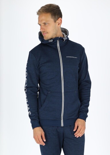 Swedemount Training Logo Zip Hood Navy Melange/Lt Grey Mel S Hoodies