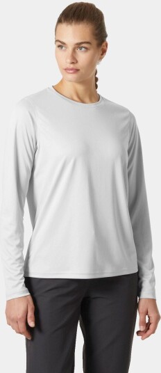 Helly Hansen HH Tech Crew Long Sleeve 2.0 Dame Grå S Helly Hansen HH Tech Crew Long Sleeve 2.0 Dame Grå S