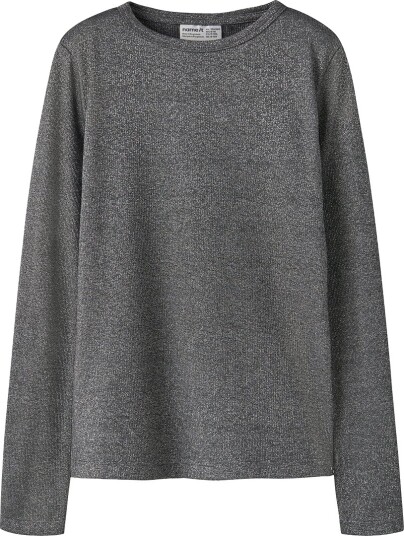 Name It Genser NkfNayla Black/Sølv Lurex Name It 9 10 år (134 140) Genser Grå Svart