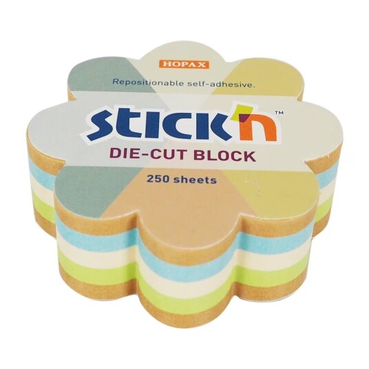 Notiskube Blomst Gjenvunnet 67x67 mm Stick'n Notiskube Blomst Gjenvunnet 67x67 mm Stick'n
