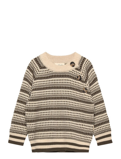 Petit Piao Ppdirch Nordic Knit Sweater - Beige - 122
