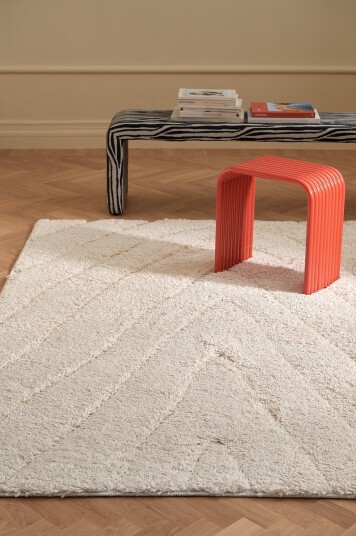 Ellos Home Flossteppe Alba Roma Shaggycarpet Hvit