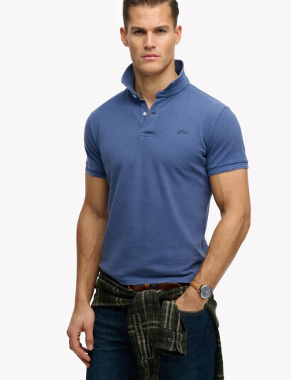 Superdry Classic Pique Polo   Blue   XL