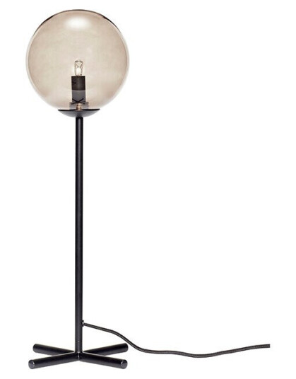 Hübsch Champ Bordlampe Black/smoke Lampemesteren