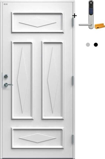 Ytterdør Diplomat Britta Tett med Yale Doorman Classic Home