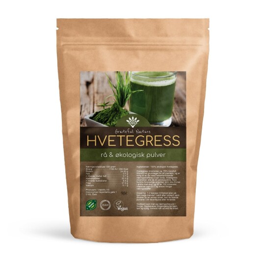 Grateful Nature Hvetegresspulver Wheatgrass Powder Økologisk 250 g Grateful Nature Hvetegresspulver Wheatgrass Powder Økologisk 250 g