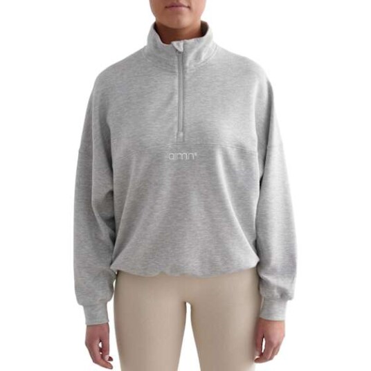 Aim’n Light Grey Melange Comfy Half Zip - XS Aim’n Light Grey Melange Comfy Half Zip - XS