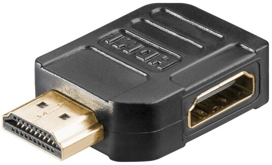 Goobay HDMI™ vinklet adapter 270°, gullbelagt, 8K @ 60 Hz HDMI™-kontakt (type A) > HDMI™-plugg (type A) 270° Goobay HDMI™ vinklet adapter 270°, gullbelagt, 8K @ 60 Hz HDMI™-kontakt (type A) > HDMI™-plugg (type A) 270°