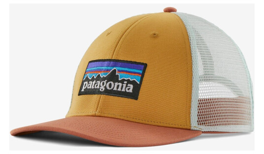 Patagonia P-6 Logo Lopro Trucker Hat Pufferfish Gold OS