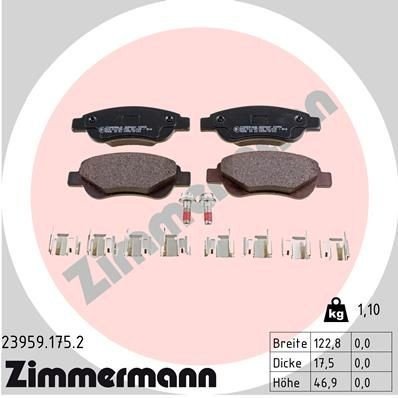 Bremseklosser ZIMMERMANN 23959.175.2