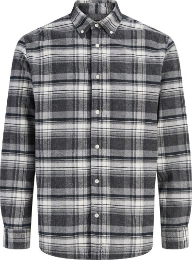 Jack & Jones Skjorte Jpr Blustanley Flannel Kullgrå Jack & Jones 14 år (164) Skjorte Hvit Svart