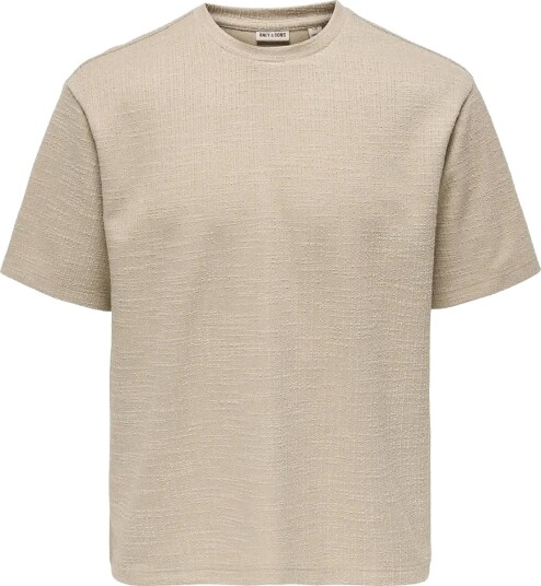 ONLY & SONS Onsandre Rlx Ss Tee   Beige   S