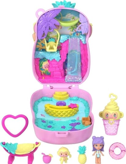 Polly Pocket Kompakt Lekesett - Pineapple Monkey Colada