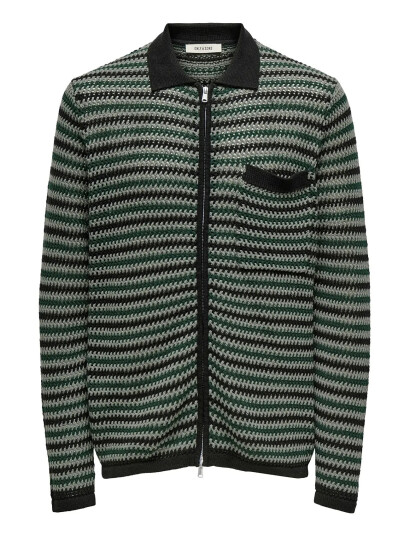 ONLY & SONS Onsweek Rlx 5 Ls Shirt Knit - Green - L ONLY & SONS Onsweek Rlx 5 Ls Shirt Knit - Green - L