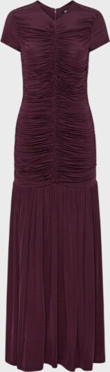 Rotate Kjole Gathered Maxi Burgundy 34
