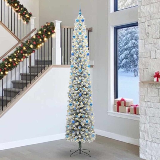  Kunstig juletre med 300 LED grønn 300 cm PVC og stål og plast