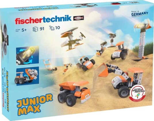 Fischertechnik Junior Max Byggesett 10 Modeller Fra 5 År 91 Deler