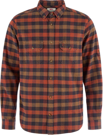 Fjellreven Men"s Skog Relaxed Shirt Autumn Leaf/Wood Brown M