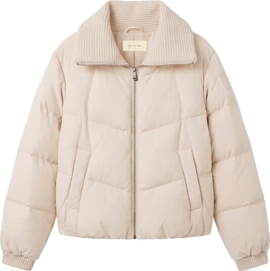 Calvin Klein Jeans Novelty Quilted Mw Short Down Pu Beige L