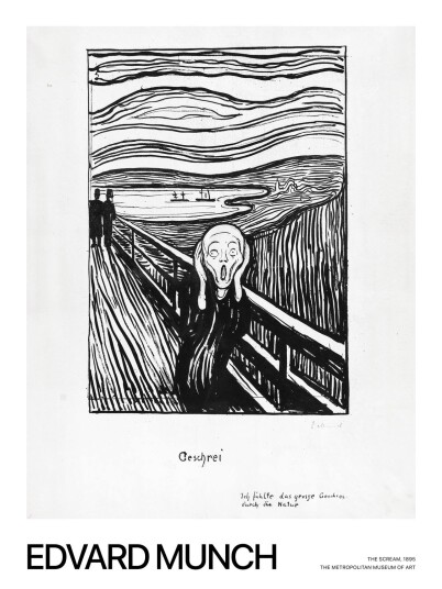 Plakat Skrik av Edvard Munch Plakat Skrik av Edvard Munch