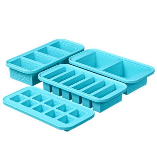 Souper Cubes Gavesett silikonform 4 stk aqua Souper Cubes Gavesett silikonform 4 stk aqua