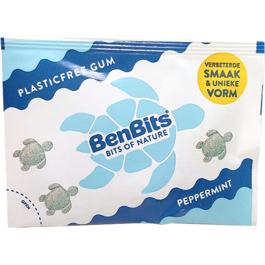 Naturlig plastfri tyggegummi BENBITS Xylitol Peppermint 16g
