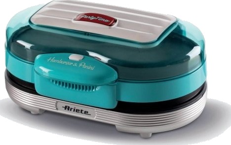 Ariete 0205/01, Lyseblå, Rektangulær, Rist + Steketakke, 2 Zone(S), Hengslet Lokk, 1200 W Ariete 0205/01, Lyseblå, Rektangulær, Rist + Steketakke, 2 Zone(S), Hengslet Lokk, 1200 W