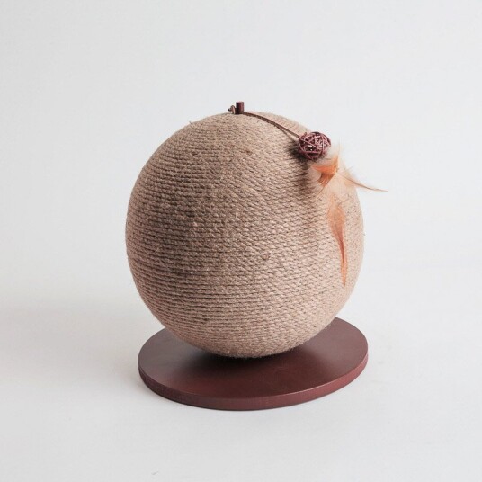 Kloreball Kattemøbel I Tre Og Sisal 30X30Cm