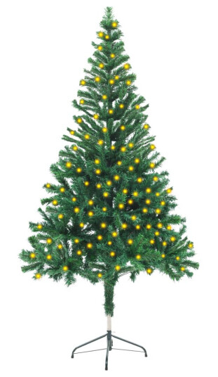 vidaXL Kunstig juletre med LED og fot 150 cm 380 grener