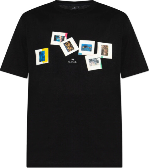PS Paul Smith Slides Crew Neck T Shirt Black